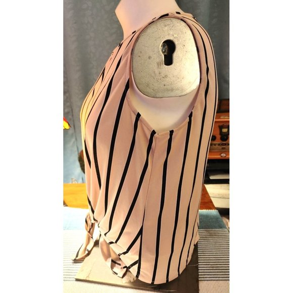 WOMENS ADRIANNA PAPELL STRIPED TANK CAMI SIZE M / L - Picture 3 of 5